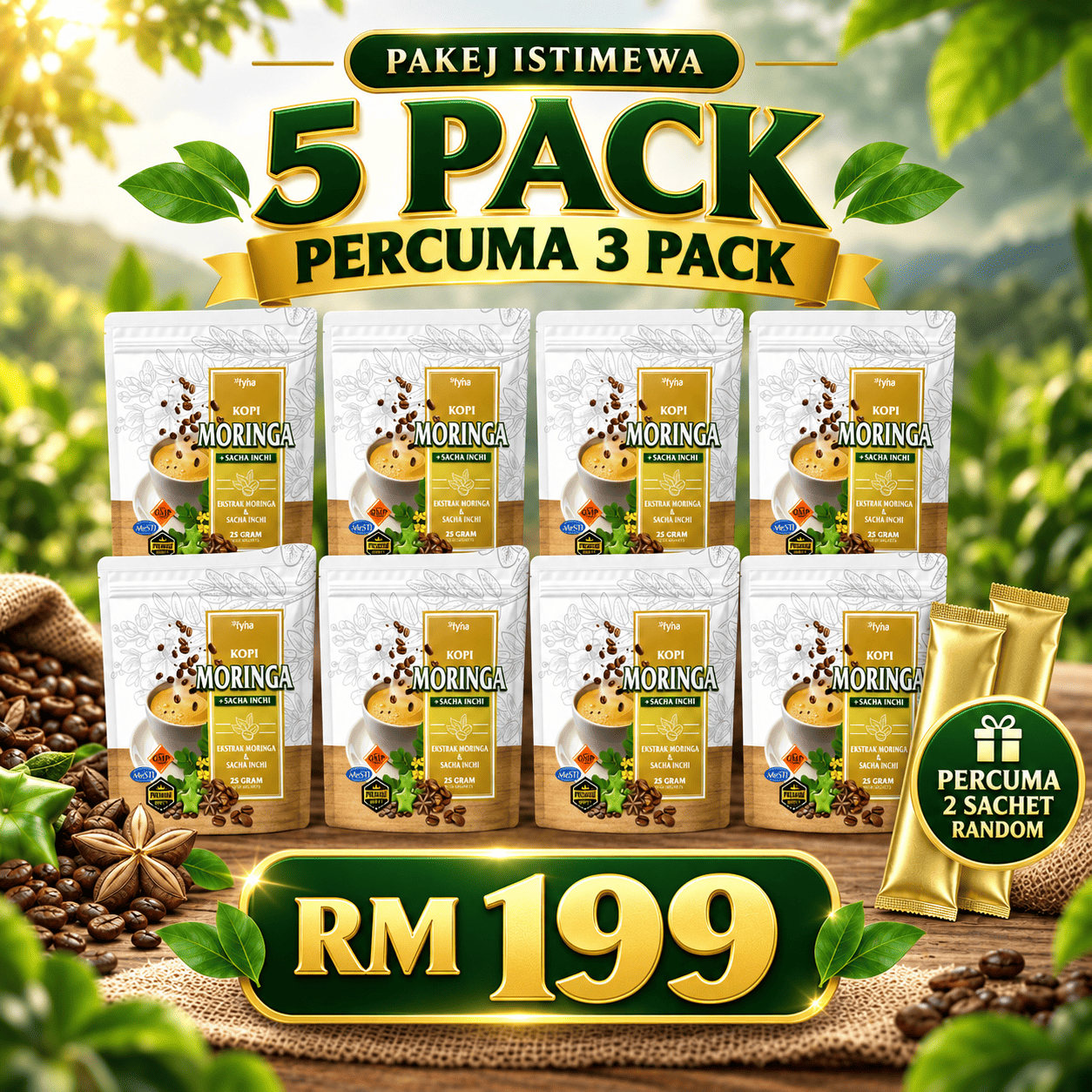 5 Pack Percuma 3 Pack